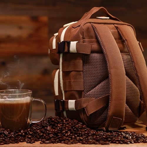 9L Mini Backpack 1000D Compact Gym EDC Bag (Mocha Brown)