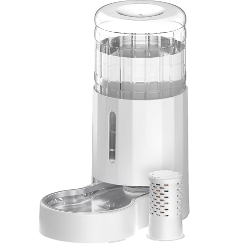 Gravity Dog Water Bowl Dispenser (White / 8L+Filter)