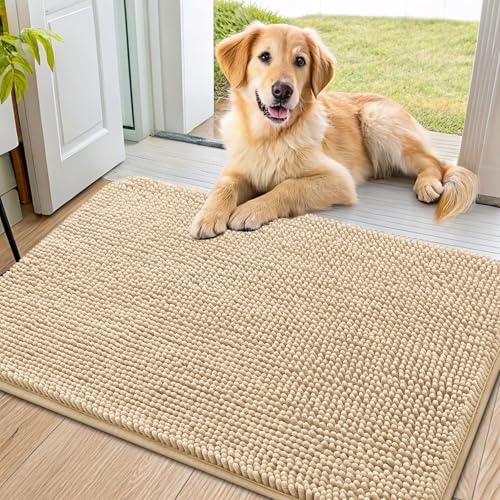 Dog Door Mat for Muddy Paws 40x24 (Beige / 40"X24")