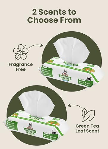 Pogi's Dog Grooming Wipes for Paws & Butt (400-count / Green Tea Leaf Scented)