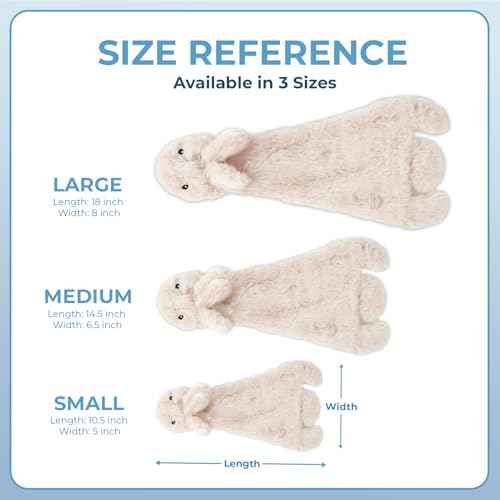 2-in-1 Stuffless Squeaky Dog Toy - Hare, Pig, Small (Multicolor/Pig & Hare / Small)