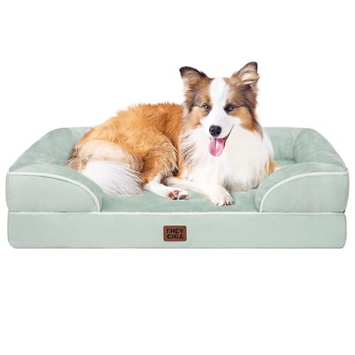 Orthopedic Large Dog Bed (Soft Sage Green / 41.0"l X 27.0"w X 6.5"th)