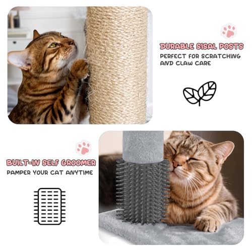 36 Inch Cat Tree with Condo (Light Grey / 36 Inch with Condo)
