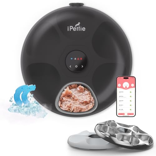 Donut Frost WiFi 6 Meal Automatic Wet Food Feeder with Ice Packs (Fusion Black)