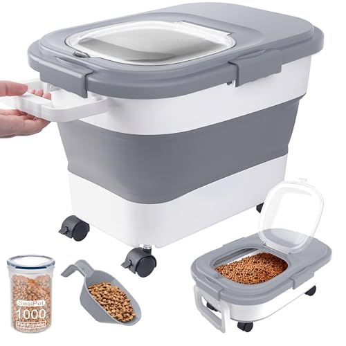 15 23Lbs Airtight Dog Food Storage Container (Grey/23 LBS)