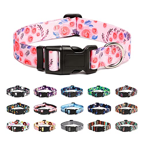Adjustable Dog Collar (Medium / Rose)