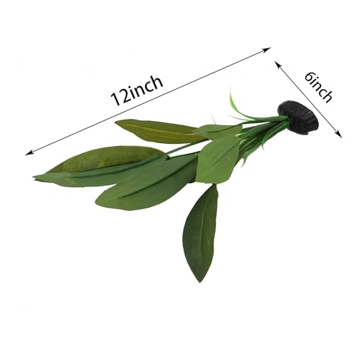 2 Pack 12 Inch Aquarium Silk Aquarium Plants (Green C / 12 Inch)