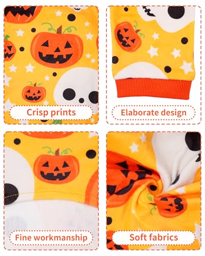 4 Pack Halloween Fleece Dog Pajamas Warm for Large Dogs (X-Large)