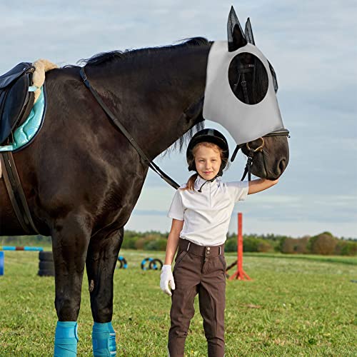 4 Pcs Horse Fly Mask with Ear (Large / Multicolor)
