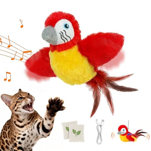 Cat Toys Flapping Bird (Red)