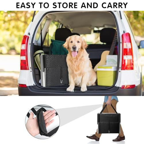 Folding Dog Stairs for Car (Black / 20In-4 Steps)