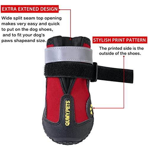 Dog Shoes for Hot Pavement (Size 4: 2.2''x2.6''(W*L) (Pack of 4))