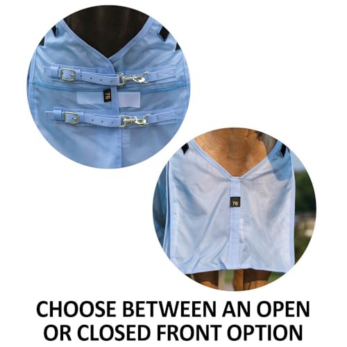 Mosquito Mesh II Adjusta (Horse Size 88 / V-Free Open Front Surcingle Draft / Blue)