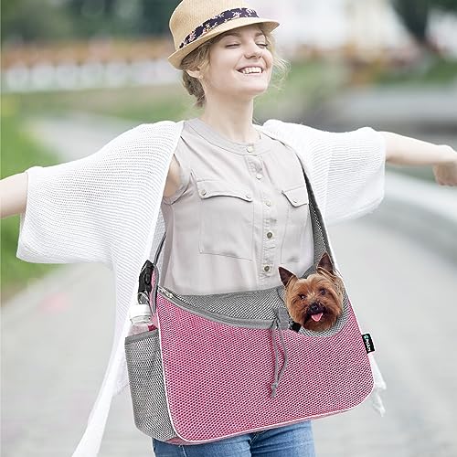 Dog Sling Carrier for Small Dogs (Pink)