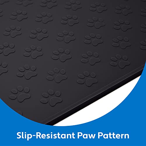 100% Waterproof Dog Food Mat (Black / 24"L x 16"W)