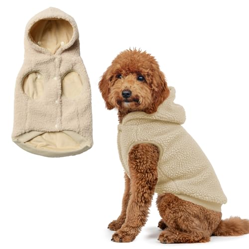 Sherpa Fleece Dog Jacket (Beige / 2XL)