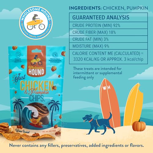 Chicken Pumpkin Chips Dog Treats (3 Ounce)