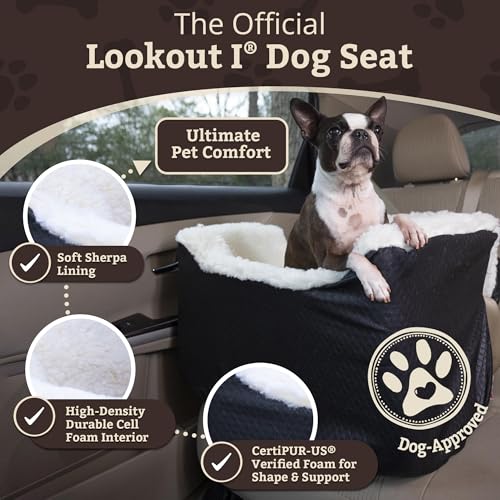 Dog Car Seat for Dogs up to 25lbs (Black Diamond / Medium)