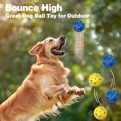 Dog Balls for Aggressive Chewers (E-yellow&blue)