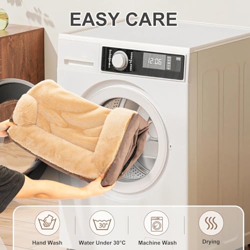Orthopedic Dog Bed for Large Dogs Waterproof Washable Cover 43" X 32" Coffee (X-Large - 43''x32''x8'' / Sofa Style-Coffee)
