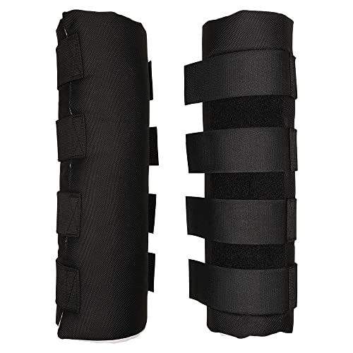Quick Wrap No Bow Leg Wraps for Horses (Black / 14")