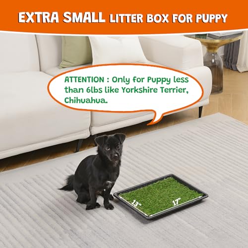 Dog Grass Pee Pads for Dogs with Tray (Small - 18 x 14 inch)