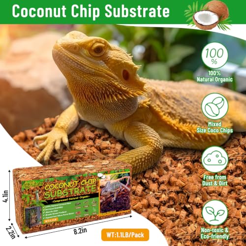 4Pack Coconut Husk Chip for Reptiles (4 pack)
