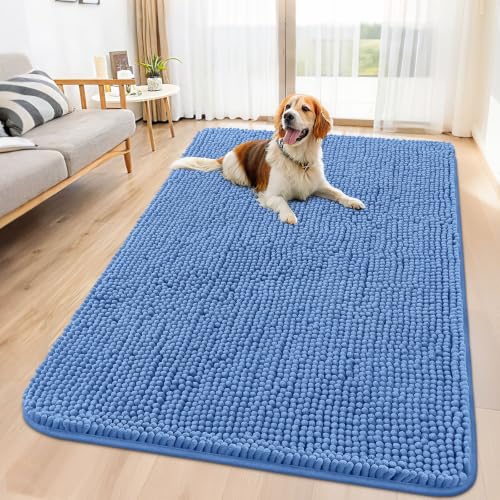 Dog Door Mat for Muddy Paws 59x32 (Cornflower Blue / 59"X32")