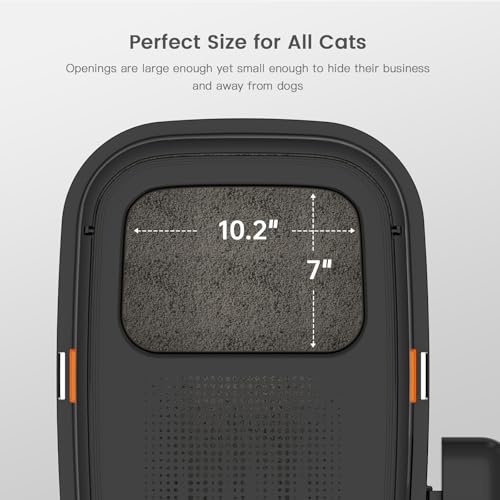 XL Stainless Steel Cat Litter Box with Lid (V-Black)