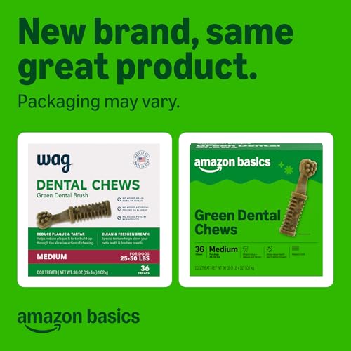 Dental Dog Treats to Help Clean Teeth & Freshen Breath for Medium Dogs (Medium Dogs (25 - 50 lb) / 36 Count (Pack of 1))
