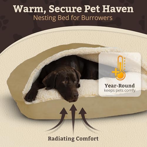 Rectangle Cozy Cave Dog Bed (Khaki / Extra Large)