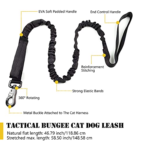 Tactical Cat Harness and Leash for Walking Escape Proof (Red)