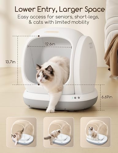 75L Extra Large Automatic Litter Box Self Cleaning