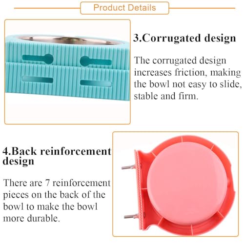 Crate Dog Bowl (2 PCS / Blue, Pink)