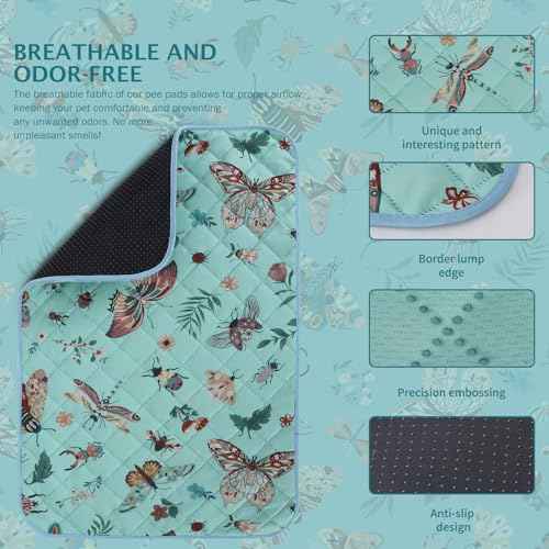 Washable Pee Pads for Dogs (Blue / 40x28 inch - 2pcs)