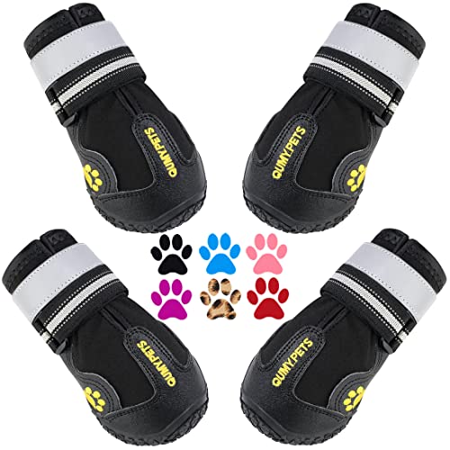 Dog Shoes for Hot Pavement (Size 6: 2.6''x3.0''(W*L) (Pack of 4))