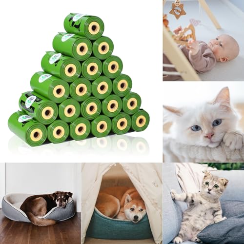Dog Poop Bags with 3 Bags Left Indicator (Green with Indicator)