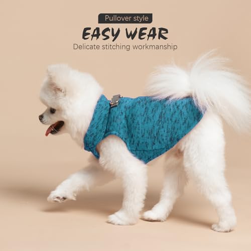 Fleece Dog Sweater (Mixed Blue / Medium)