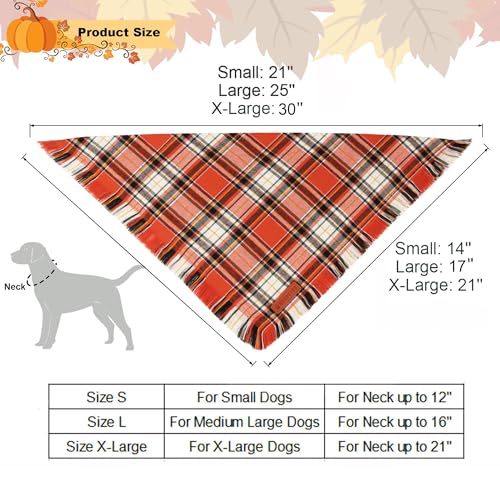 Fall Thanksgiving Dog Bandana (Large / Fall-2)