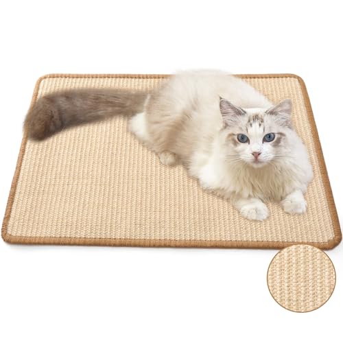 Cat Scratcher Mat (Beige-23.6 x 15.7 Inch)