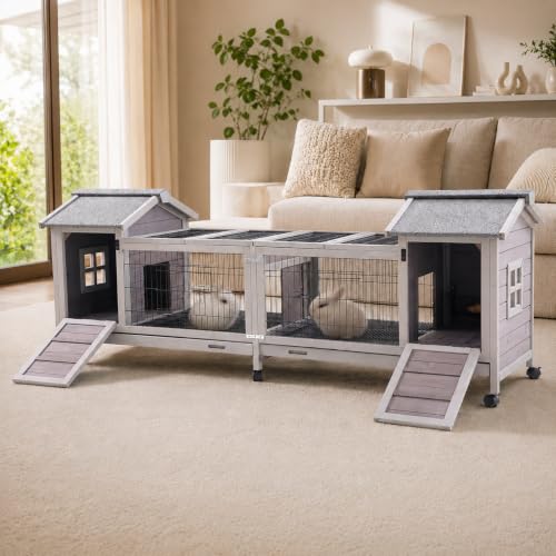 Rabbit Hutch Indoor Outdoor (（Grey-AIR68))