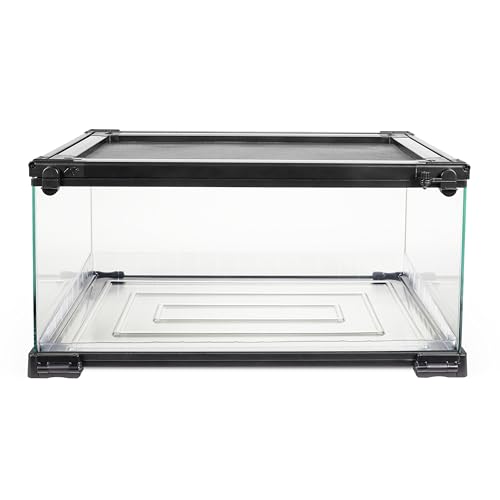 QuickBuild Reptile 10 Gallon Glass Terrarium Habitat (20x12x10)