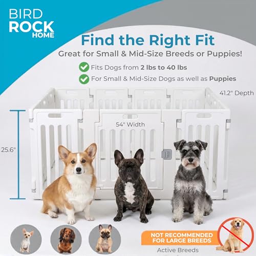 Internet’s Best Dog Playpen with Lockable Door (White / 12 Panels)