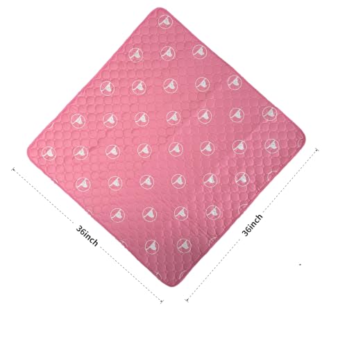 36"x36" Reusable Playpen Training Pad for Puppies (Pink White / 36"x36" (1 Pack))