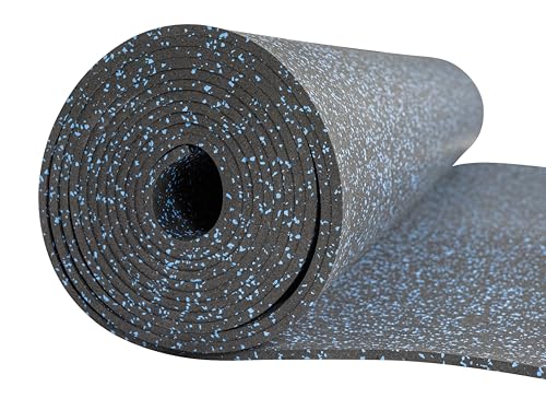 Genaflex Rubber Gym Floor Mat (10% Blue / 240"L x 48"W x 0.3"Th)