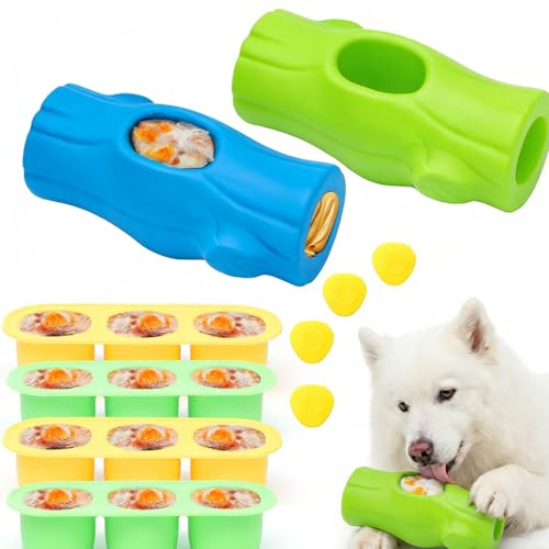 2 Pack Dog Toys for Aggressive Chewers Green & Blue (Green & Blue)
