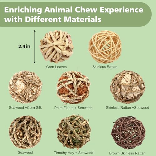 Bunny Rabbit Chew Grass Balls (8 Pack)