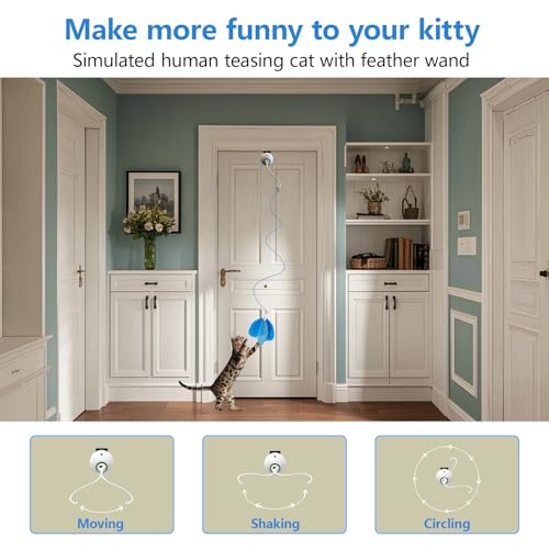 Cat Toys Hanging Door Electric and Moving Ball (white+ball)