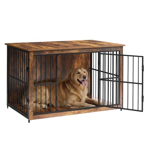 48" Dog Crate Furniture (Rustic Brown / 48.0"L x 29.0"W x 29.0"H)