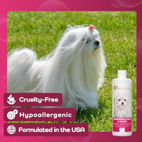 Chamomile Calm & Clean Dog Shampoo for White Coats (Maltese / 16 Fluid Ounces)
